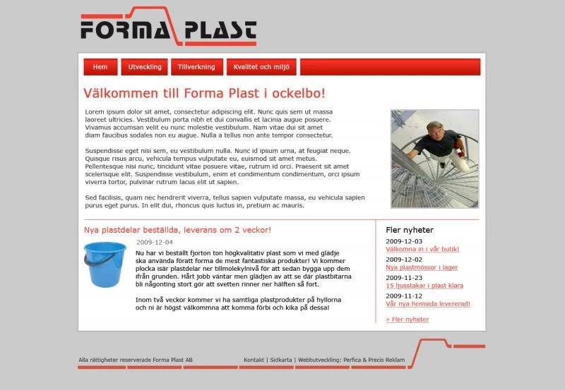 Hemsida Forma Plast